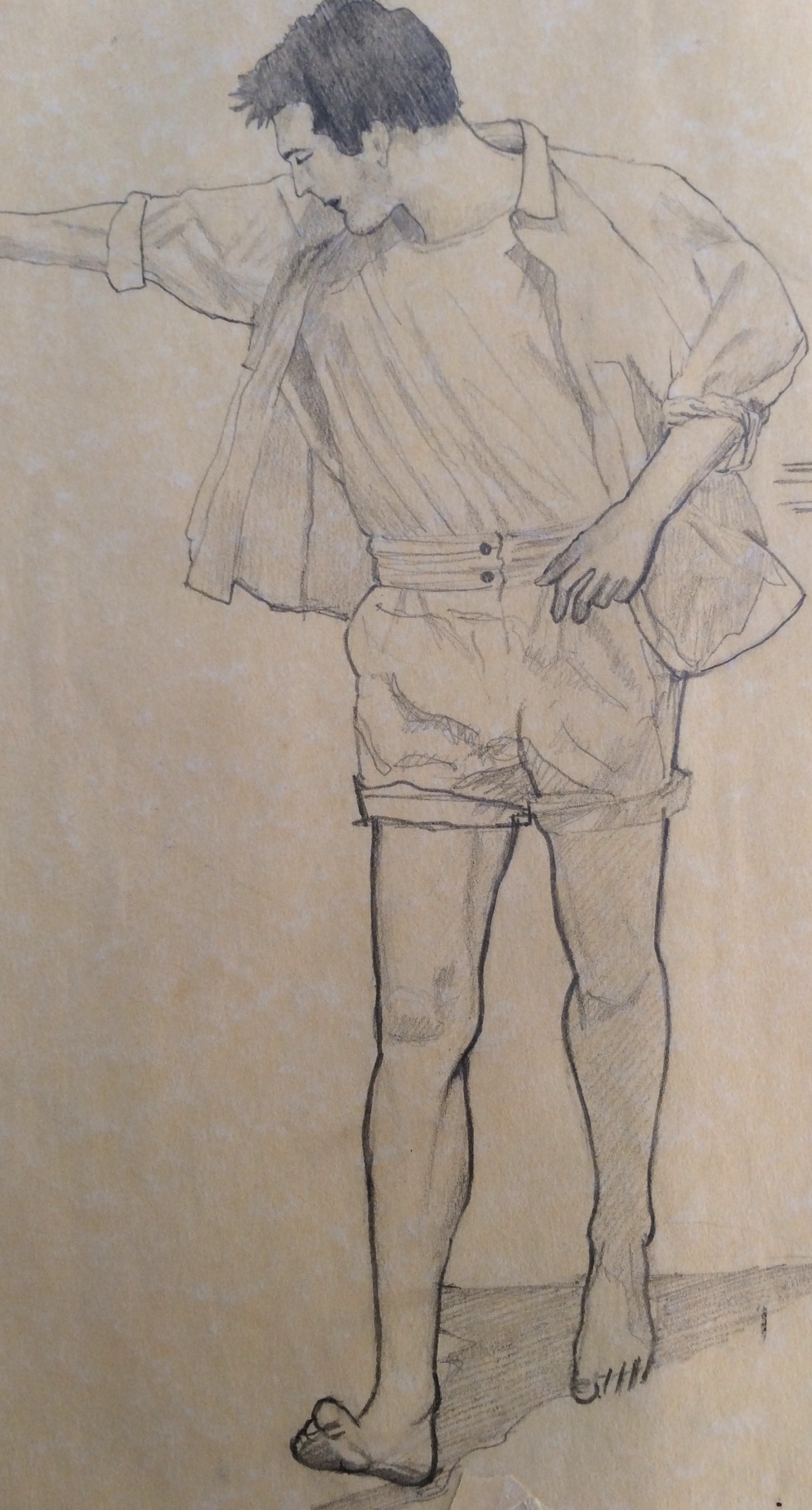 1677x3118 Walking Figure Study. Graphite. Art