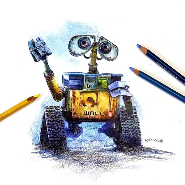 640x640 Image Result For Wall E Color Pencil Drawing Wall E