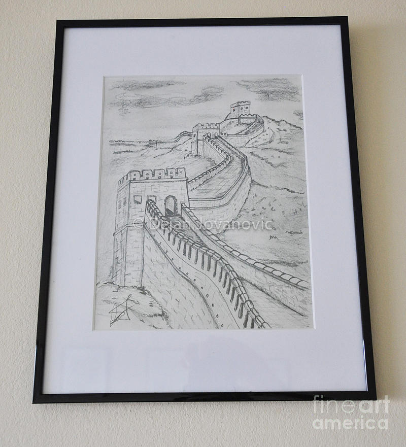 800x881 Great Wall Of China Drawing By Dejan Jovanovic