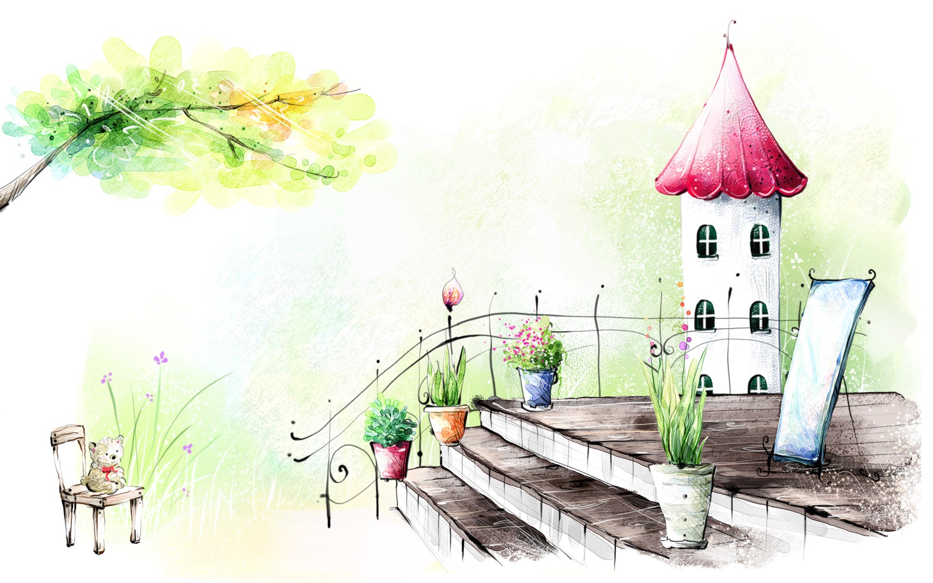 1920x1200 Romantic Stylish Art Drawing 34 Wallpapers