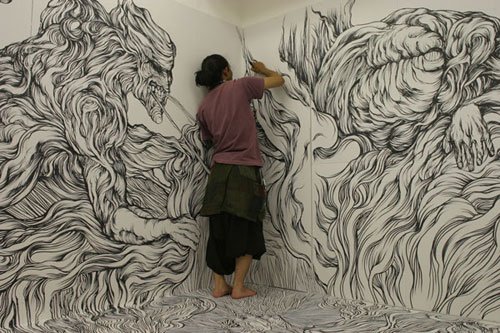 500x333 Yosuka Goda Wall Drawing