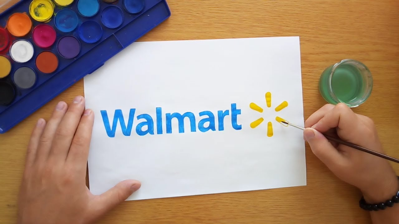 1280x720 How To Draw The Walmart Logo (Logo Drawing)