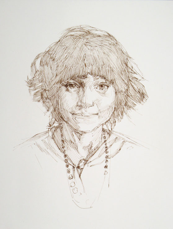 558x741 Walnut Ink Drawing Sunsikell