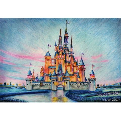 Walt Disney Castle Drawing at GetDrawings | Free download