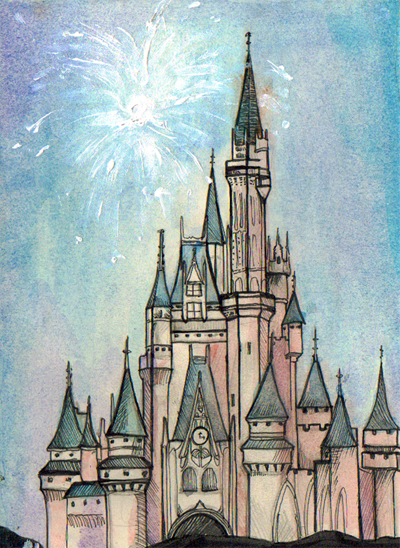 Walt Disney Castle Drawing at GetDrawings | Free download