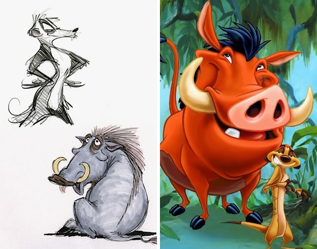 650x510 Original Concept Drawings Of Disney Characters