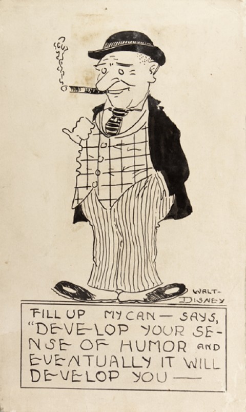 480x803 Early Signed Walt Disney Drawing Going To Public Auction