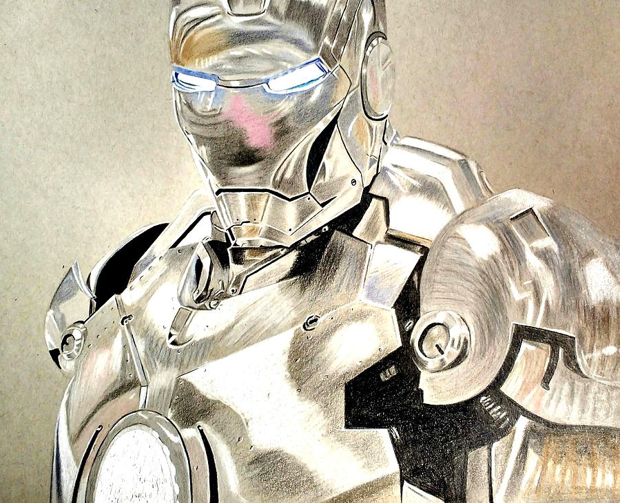 900x731 War Machine Drawing By Amandeep Singh