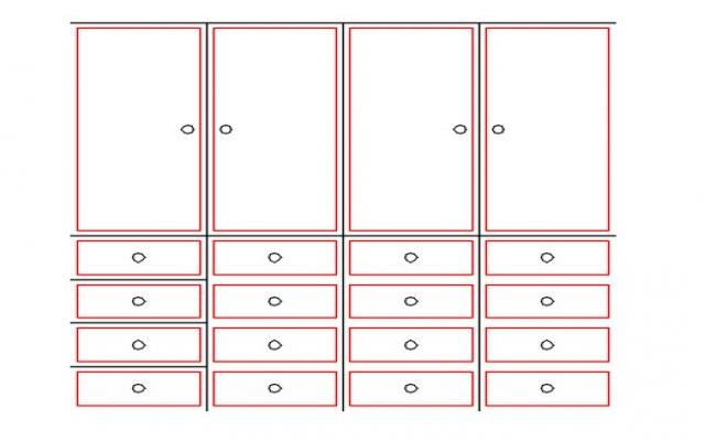 650x400 Wardrobe Drawing File.