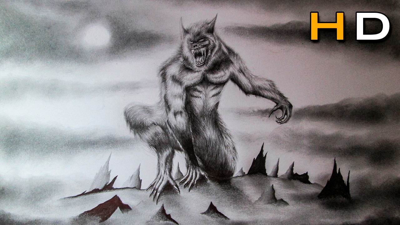 1280x720 How To Draw A Realistic Werewolf With Pencil Step By Step