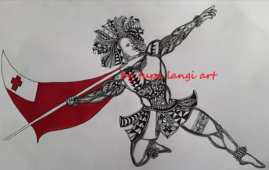 530x335 Drawing Of An Old Warrior From The Polynesian
