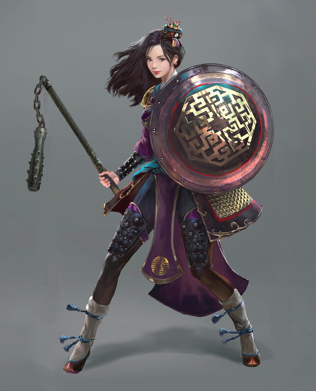 1292x1600 Asian Warrior Girl, Jin Hong Park On Artstation