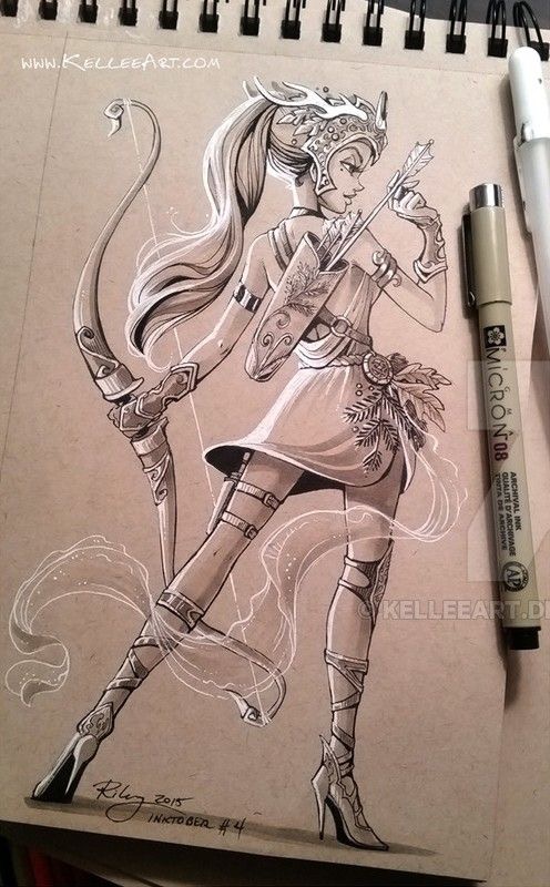 496x800 Warrior Girl Drawing In Pen Blehh Warrior Girl
