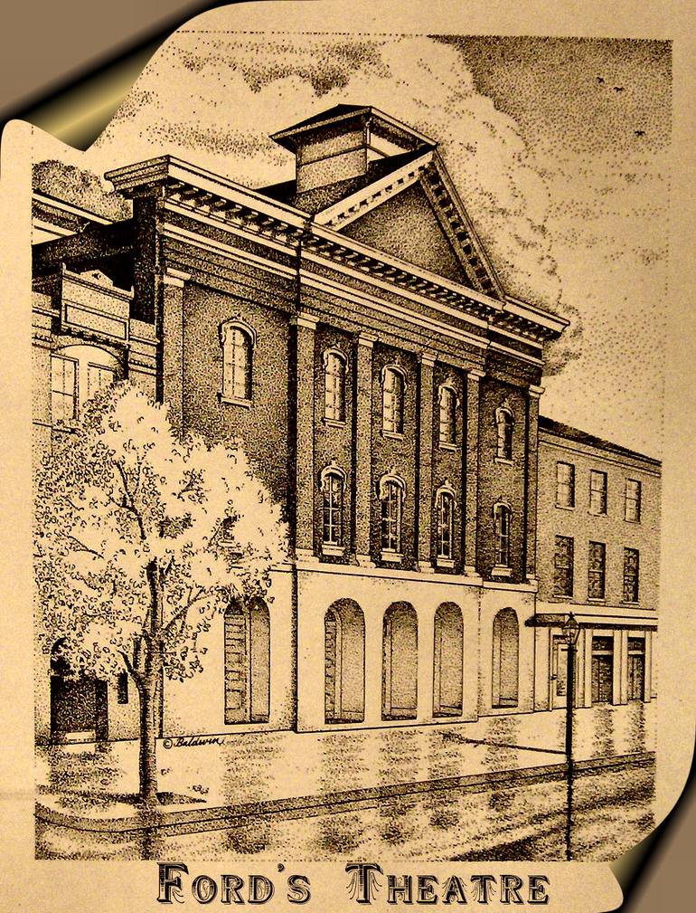 770x1009 Saatchi Art Ford's Theatre, Washington, Dc Drawing By Roanne Baldwin