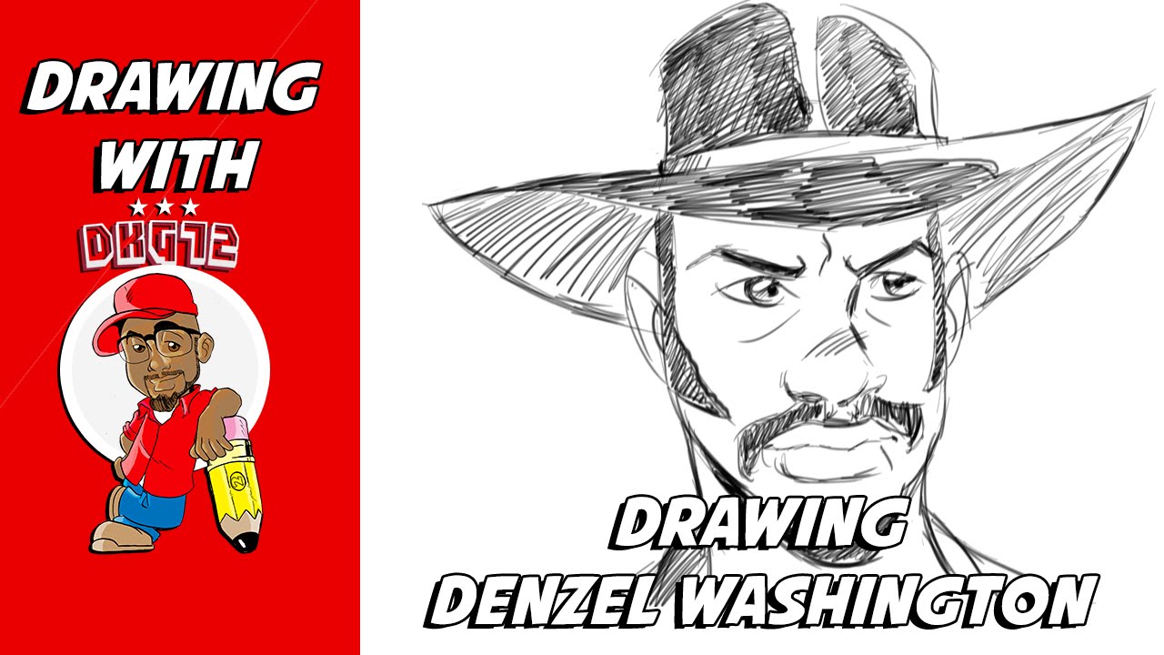 1280x720 Drawing Denzel Washington In The Magnificent Seven