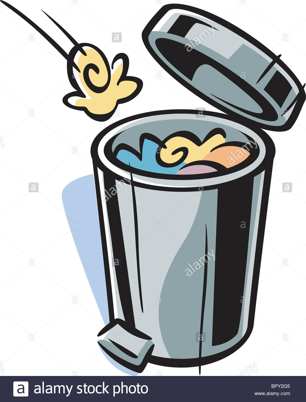 1058x1390 Cartoon Drawing Of A Trash Can Stock Photo 31327525