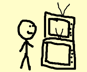 300x250 Person Watching Tv On Tv