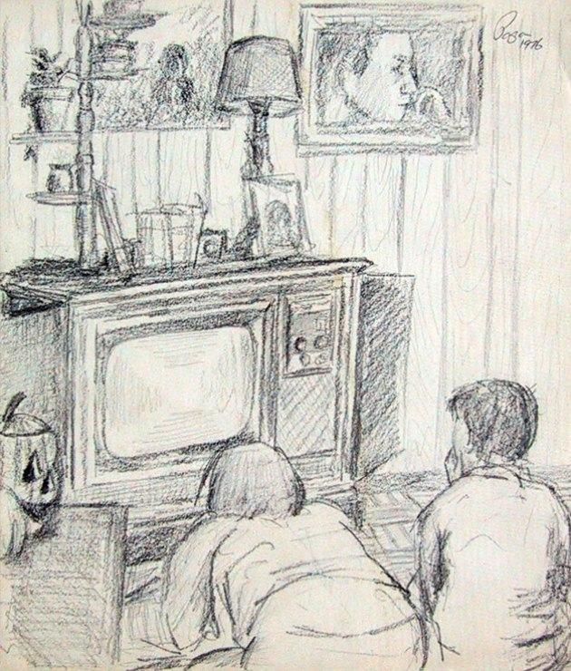 630x740 Watching Tv 1976 (Ralph Papa)