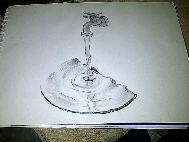 640x480 Glass Water Drawing By August Jackson