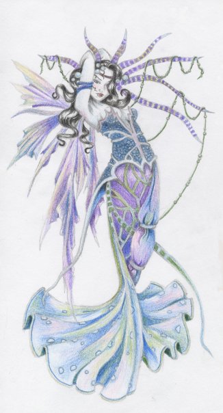326x604 Water Colour Pencil Drawing Copy Of A Linda Ravenscroft Fairy