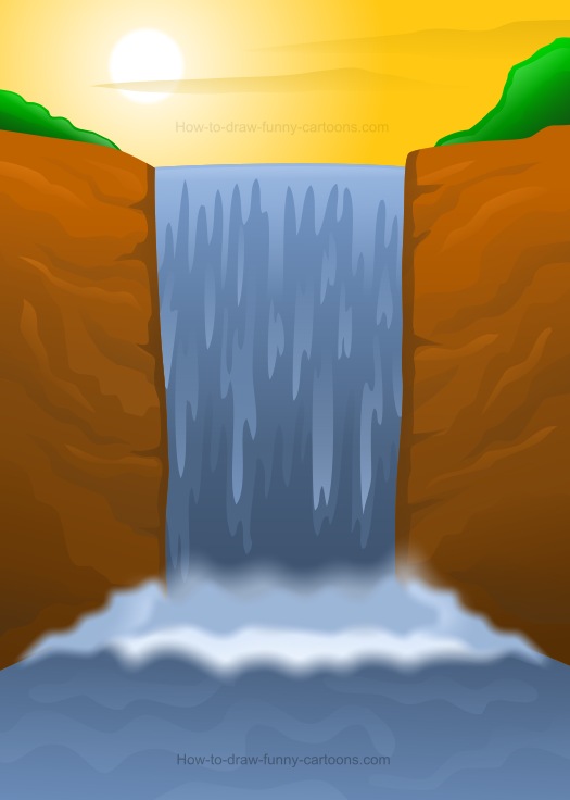 525x736 To Draw A Waterfall