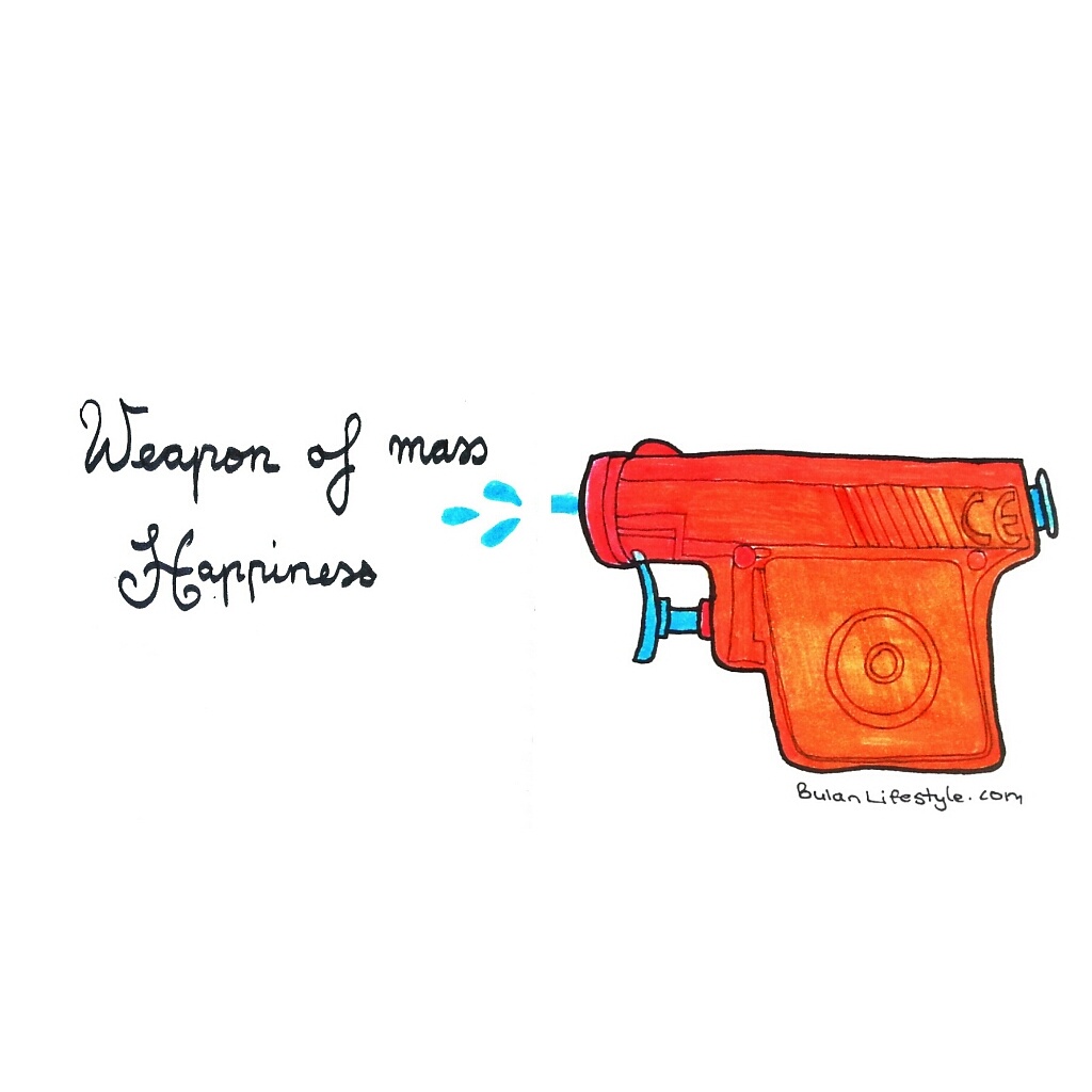 1024x1024 Digital Drawing No 37 Water Pistol. The Crazy Bag Lady