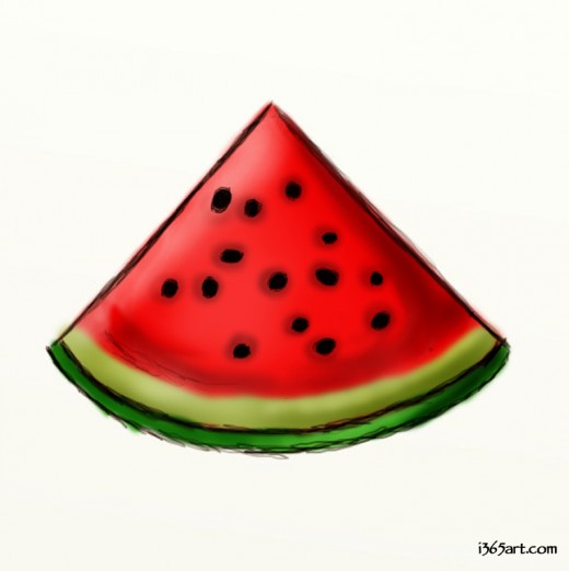 520x522 To Draw A Watermelon