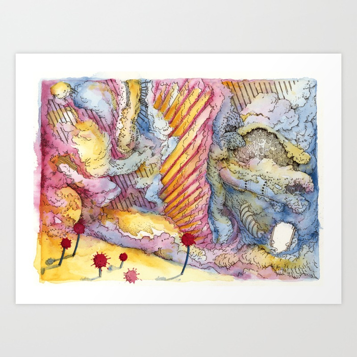 700x700 Wax Water Drawing Art Print By Peterdraws Society6