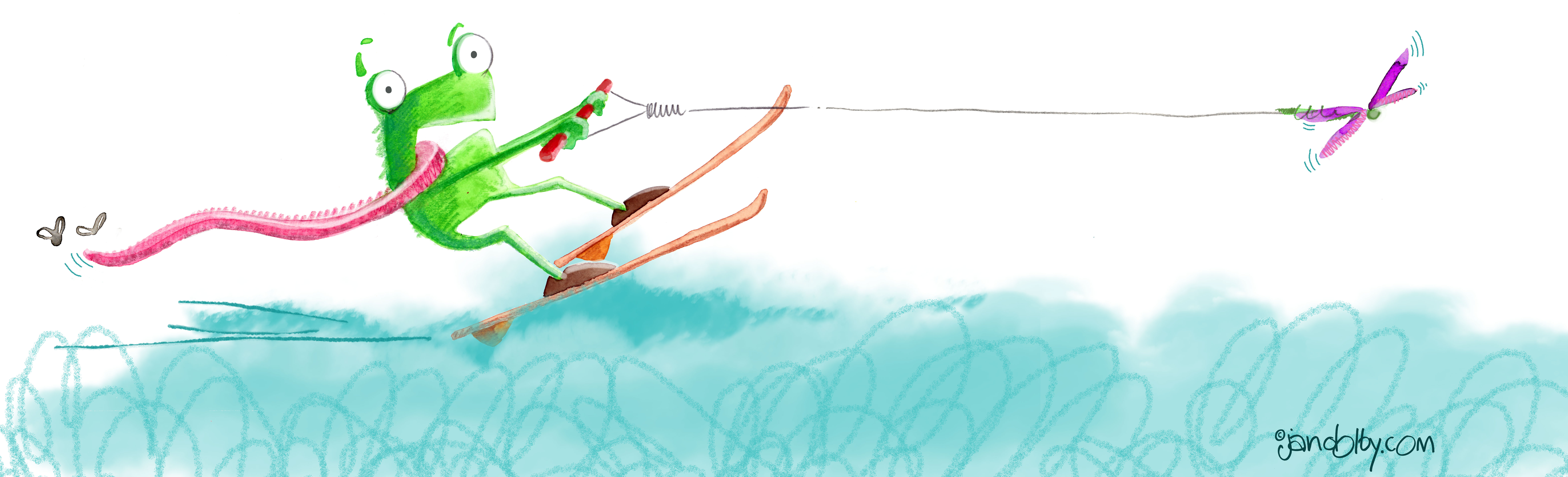 9413x2863 Water Skiing Jan Dolby