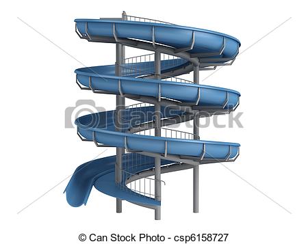 450x357 Waterslide Isolated On White Background Stock Illustrations