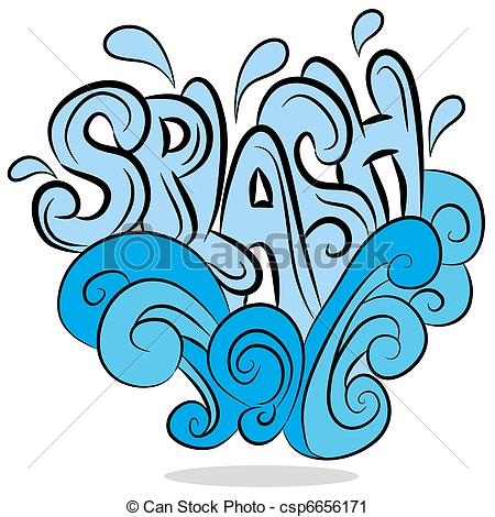 450x470 An Image Of A Water Splash Sound Effect Text. Vector Clip Art