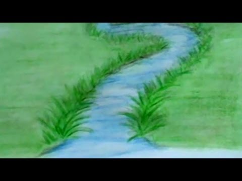 480x360 How To Draw A River With Colored Pencils Lesson 3