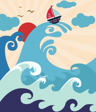 316x368 Ocean Wave Silhouette Free Vector Download (9,045 Free Vector)