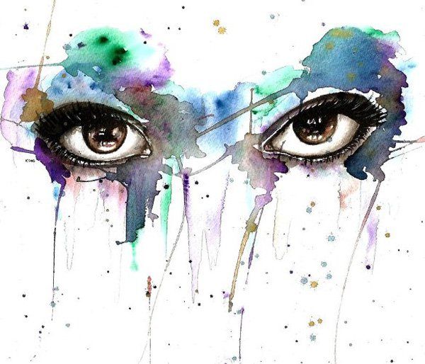 600x514 30 Expressive Drawings Of Eyes Watercolor Eyes, Watercolor