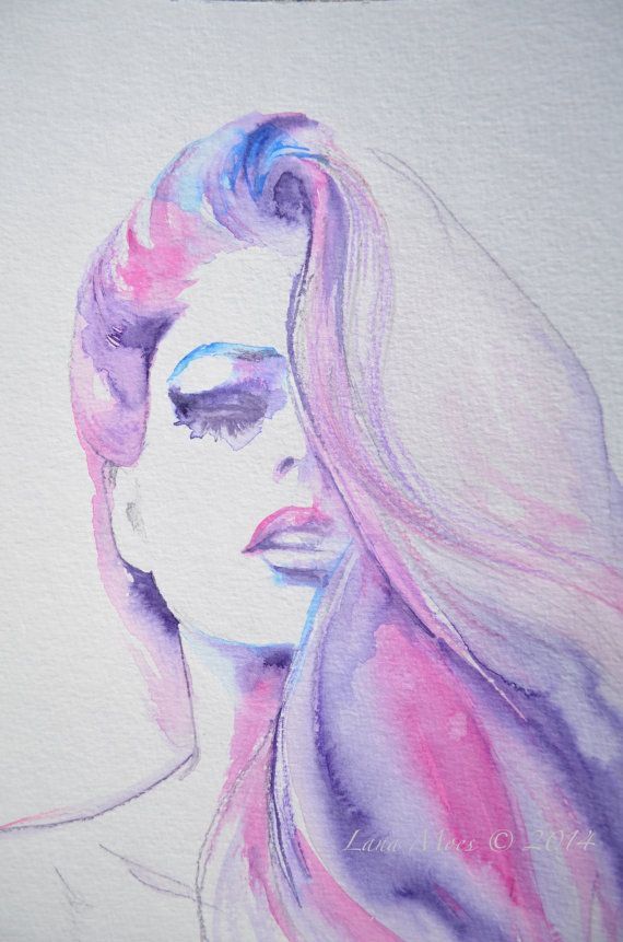 570x861 Watercolors Watercolor, Woman And Draw