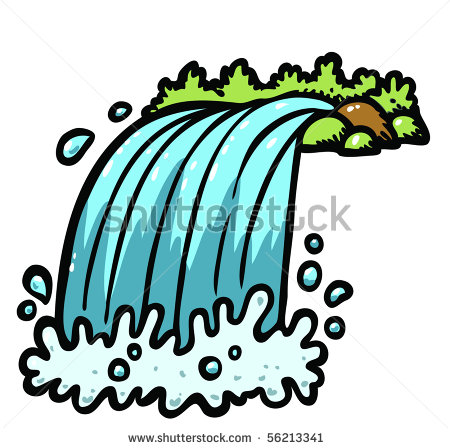 450x448 Cartoon Waterfall Clipart
