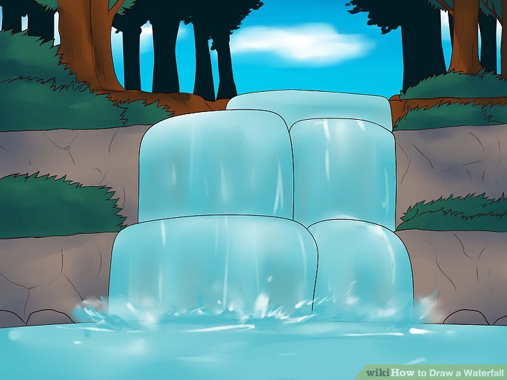 728x546 How To Draw A Waterfall (With Pictures)