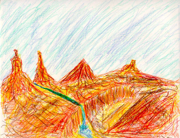 600x459 The Perfect Waterfall Drawing! Peepleandcooltures