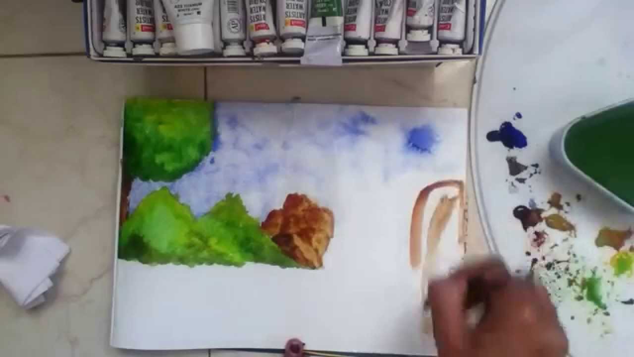 1280x720 Waterfall Drawing For Kids