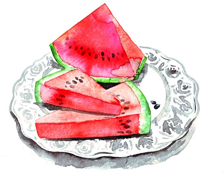 750x580 Jennifer Liked My Watermelon Sketch Very Much. So She Asked Me