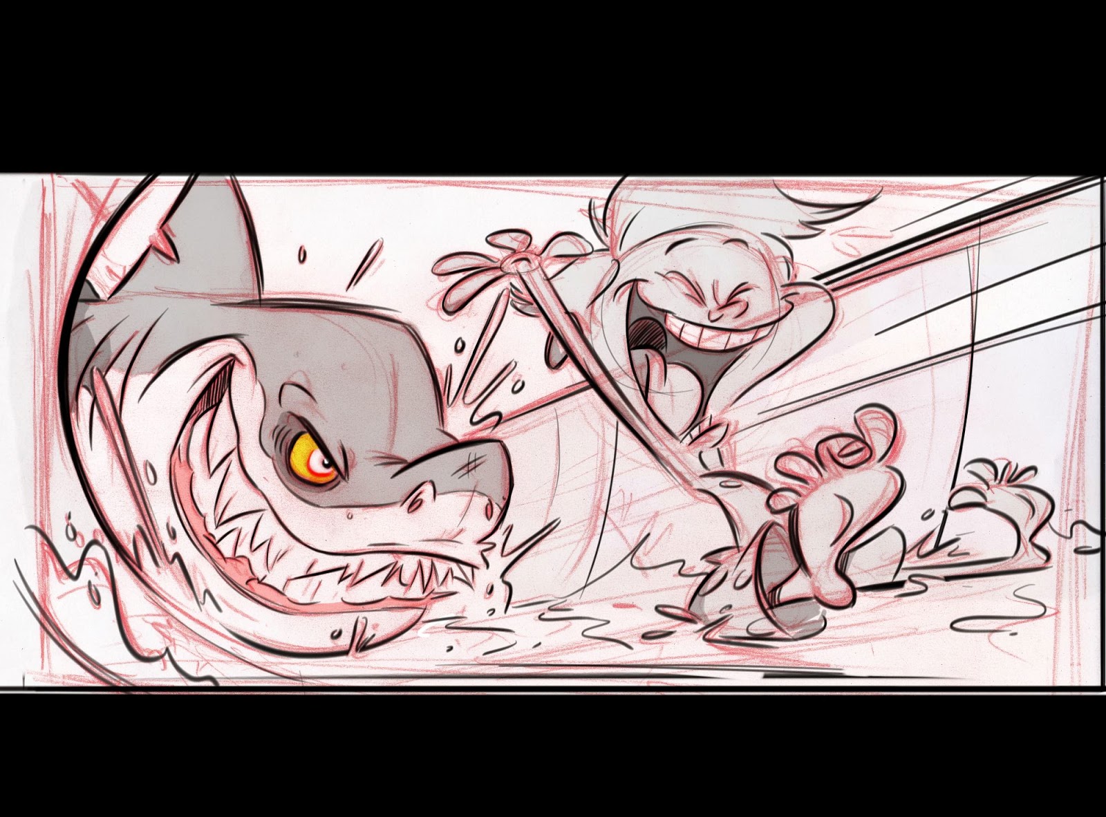 1600x1182 Water Slide Shark Attack!!!!!