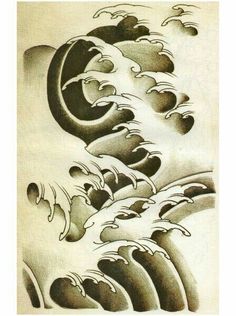 236x316 Japanese Wave Drawing Traditional Japanese Tattoo. By