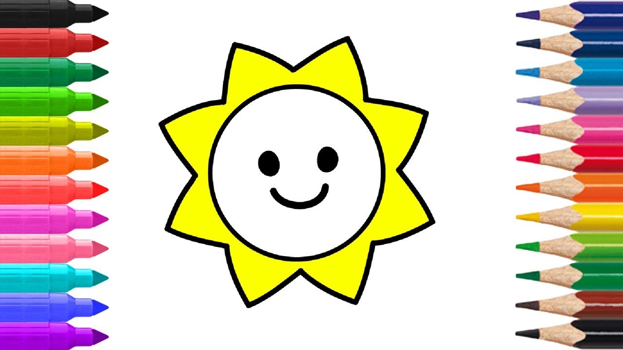 1280x720 How To Draw Sun Learn To Draw Fruits, Vegetables, Weather Drawing