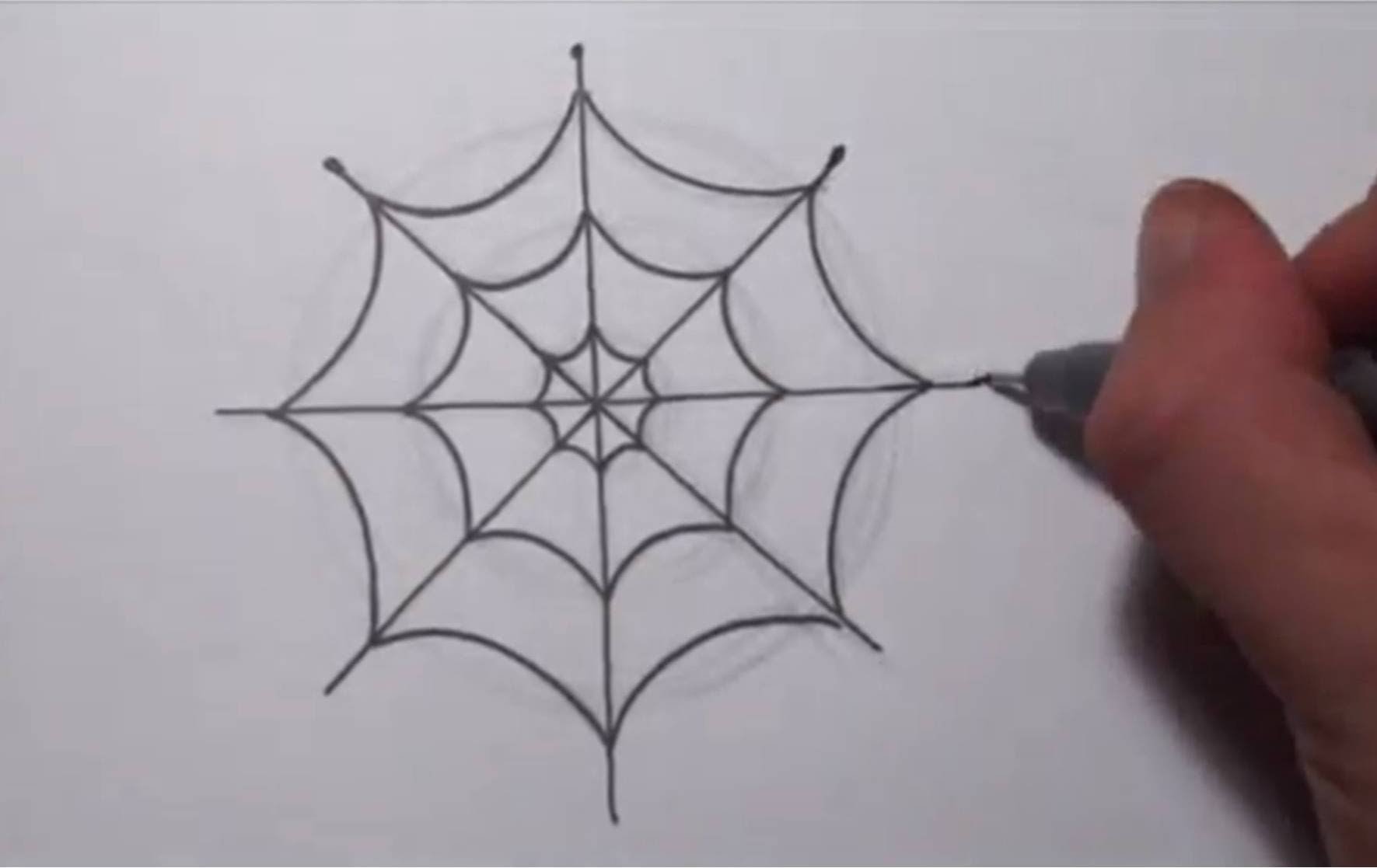 1771x1117 How To Draw A Simple Spider Web