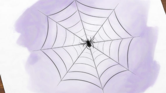 570x320 Simple Spider Web Drawing Drawing Of A Spider Web