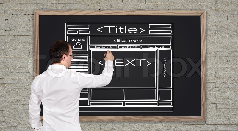 800x442 Man Drawing Webpage Stock Photo Colourbox