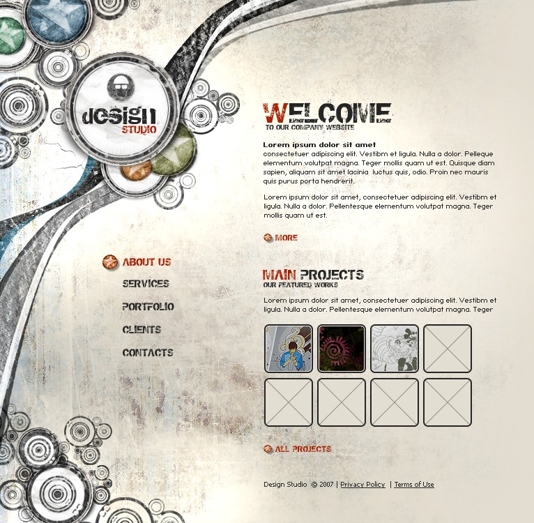 766x750 Website Template