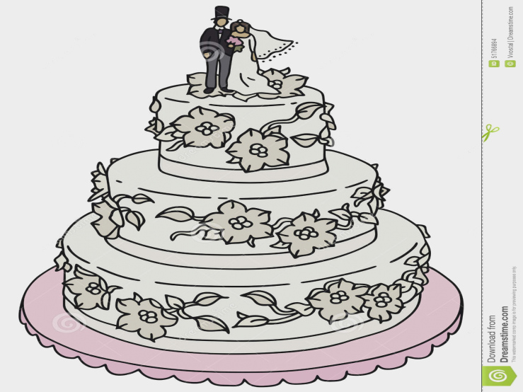 Wedding Cake Drawing at GetDrawings | Free download