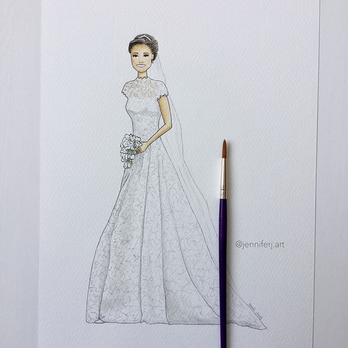 700x700 Pippa Middleton And Kate Inspire Stunning Wedding Sketches