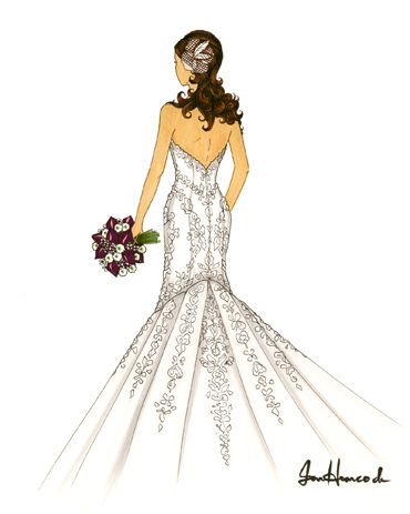 370x463 Sketching The Bride Utah, Sketches And Fashion Sketches